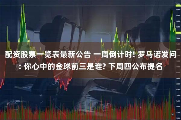 配资股票一览表最新公告 一周倒计时! 罗马诺发问: 你心中的金球前三是谁? 下周四公布提名