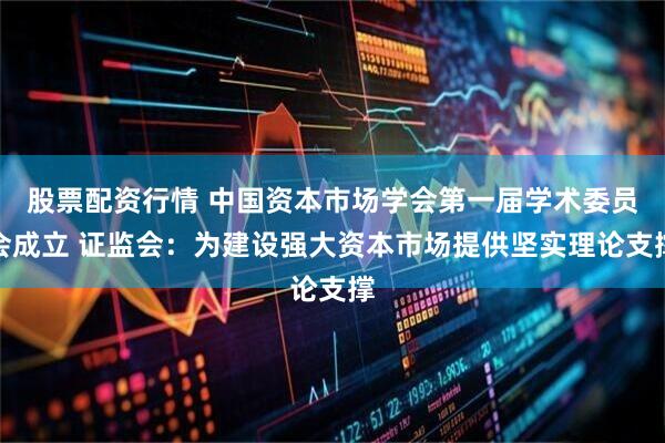 股票配资行情 中国资本市场学会第一届学术委员会成立 证监会：为建设强大资本市场提供坚实理论支撑